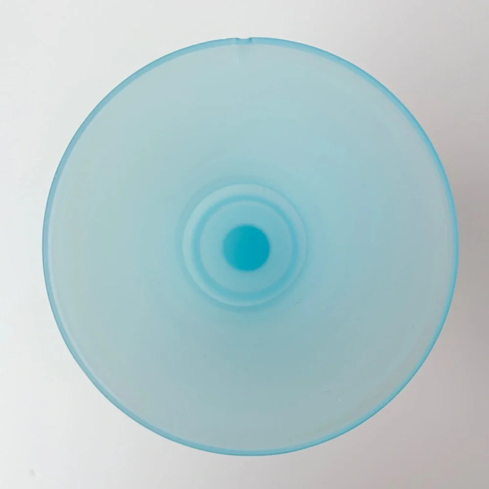 VTG Czech Czechoslovakia Cased Glass Bud Vase Blue 5 1/4”
